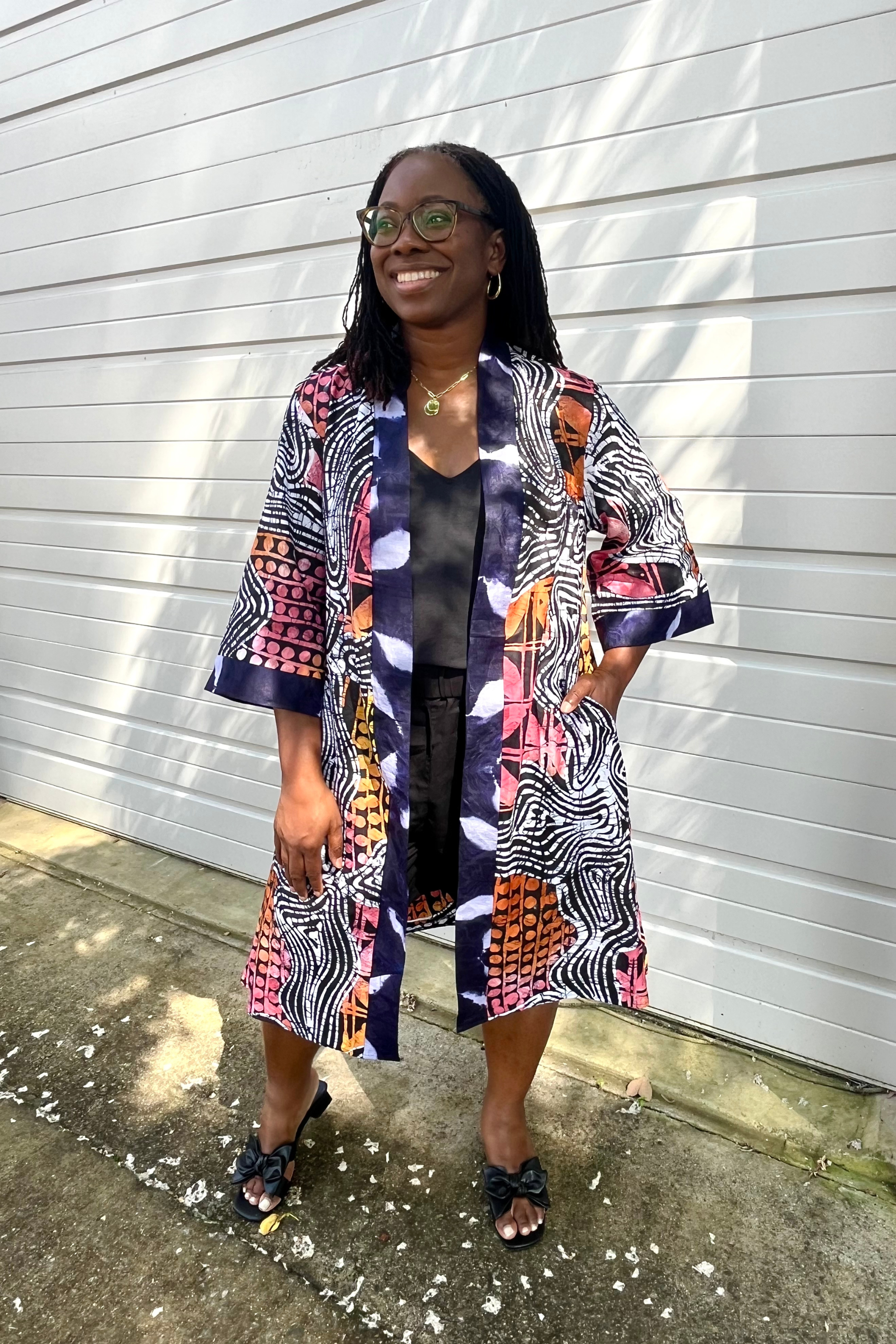 Fatima Duster - Black Pepper - suakoko betty