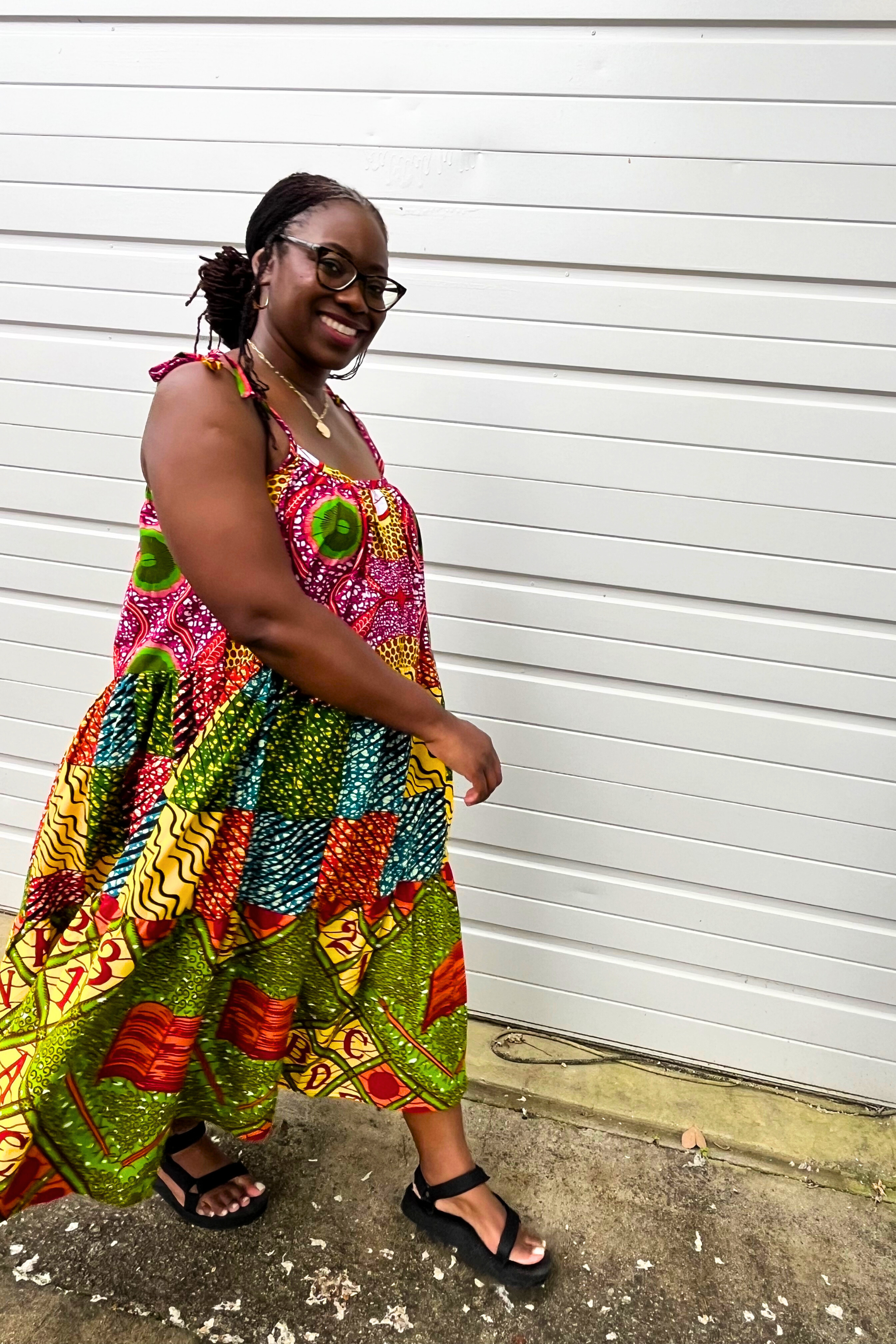 Aisha Dress - Tangerine Multi - suakoko betty