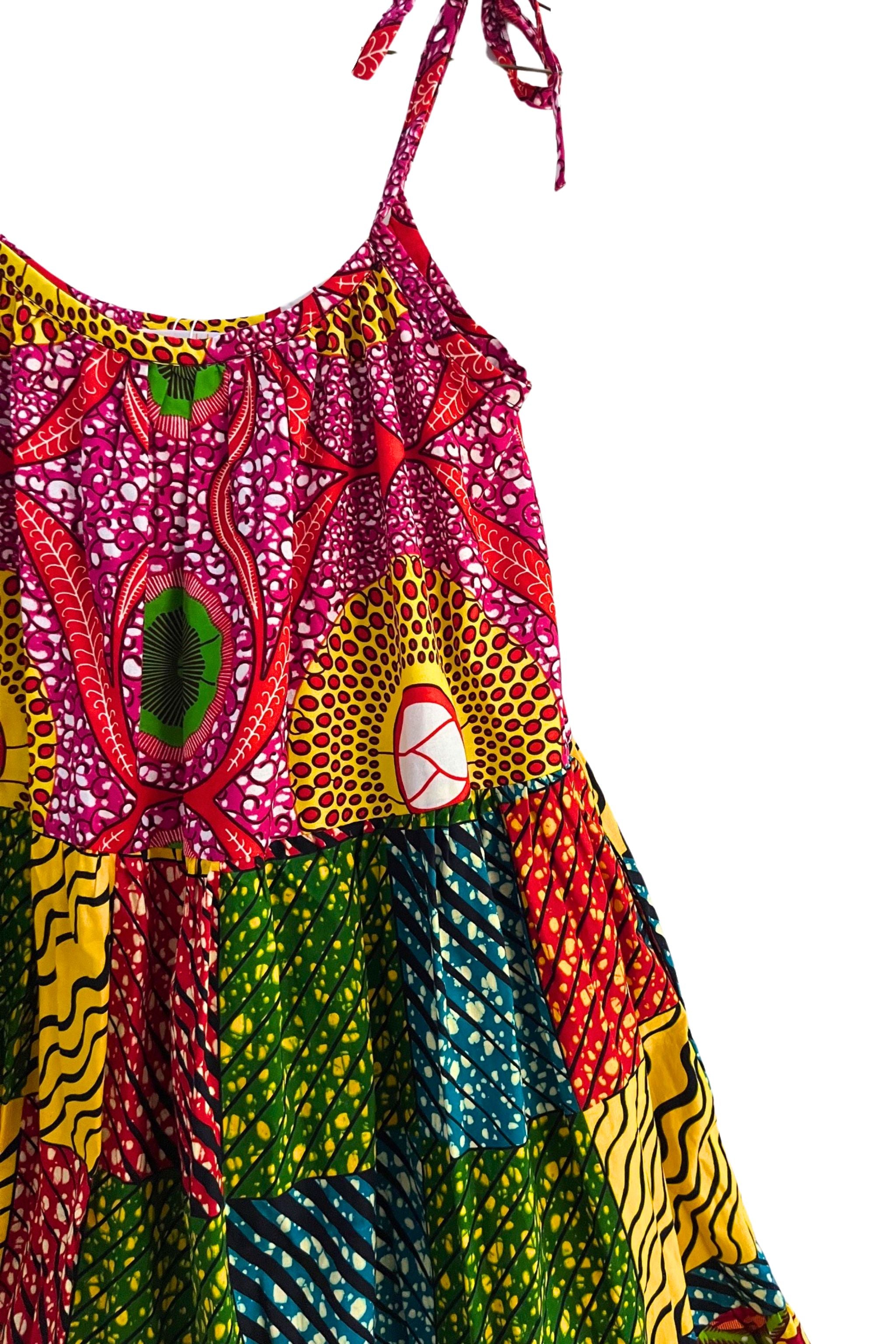 Aisha Dress - Tangerine Multi - suakoko betty